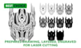 create laser cutting and engraving, silhouettes cutting machine design