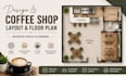 design coffee shop layout, cafe floor plan interior space planning