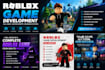 develop a complete roblox game, game map with lua scripting and custom system,