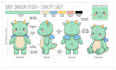 design custom plushie reference sheet stuffed animal character ych concept