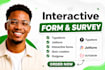 create online forms, quizzes and questionnaires with typeform, outgrow, jotform