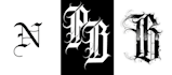 make unique blackletter old english font logo design