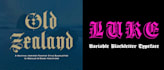 do custom blackletter text old english font logo design