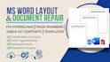 do hyperlinked table of contents fix page numbers format microsoft word template