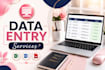 do professional data entry and copy paste work in google sheets