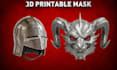 design custom 3d printable cosplay mask, helmet, halloween stl model