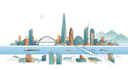 draw awesome city skyline silhouette cityscape