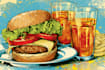 make a food pop art illustration