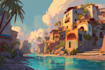 draw background art or environment concept art