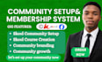 do skool community setup, setup course and membership system
