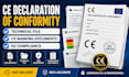 prepare ce declaration of conformity, technical file and ce marking documents