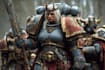 draw epic warhammer 40k custom character art in grimdark style