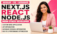 develop nextjs react nodejs web app mern API integration bug fix and backend