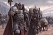 draw an epic warhammer 40k inspired character illustration