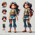 create a custom character turnaround sheet and model sheet