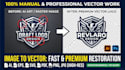 manually redraw and vectorize you ai image and fix text flaws