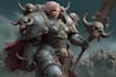 draw a powerful sci fi warrior character with detailed armor and weapons