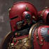 create grimdark sci fi character art inspired by warhammer 40k