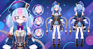 create custom male vtuber model, vtuber background, stream overlay, 2d vtuber