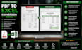 convert PDF to excel with 100 percent manual accuracy