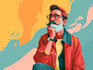 do a vector line art illustration