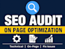do SEO audit and on page optimization