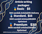 write SEO article , blog posts, urdu content and product descriptions