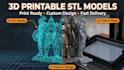 create 3d printable stl models for 3d printing and manufacturing