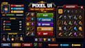 design pixel UI,pixel hud, icons and inventory menus