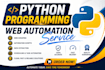do programming, python bot, web automation, telegram scraping, crawlers, checker