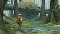 create stunning fantasy background and scenery illustration