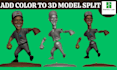 add color, split, slice, paint 3d model convert stl to 3mf files 2d to 3d