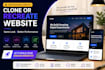 clone website and recreate or duplicate design for your new project