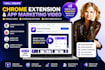 create chrome extension promo video, chrome web store app marketing video