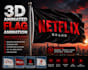 do 3d loop flag for your brand ads, website, product and branding
