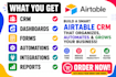 setup airtable CRM database and automation