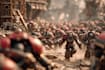 draw epic warhammer 40k inspired battle scenes and sci fi artwork