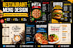 design restaurant menu templates, canva design, food flyer