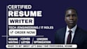 write your professional resume for IT, cybersecurity, software engineer and tech