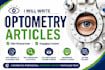 write professional SEO optometry and eye care articles