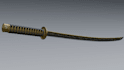stylized katana with texture