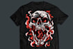 draw dark art,skull,horror illustration for t shirt design