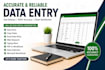 do accurate data entry, copy paste, excel data entry and web research