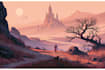 draw epic fantasy landscape illustrations
