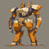 create retro mecha or scifi gundam art