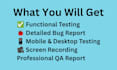 do precise QA usability testing and comprehensive website review