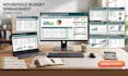 design household editable budget spreadsheet with automated calculations invoice