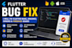 fix flutter bugs, firebase, API and app crashes