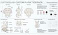 create custom plush plushie reference sheet ych concep stuffed animal tech pack