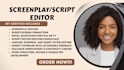 edit proofread format movie script screenplay query letter logline synopsis KDP